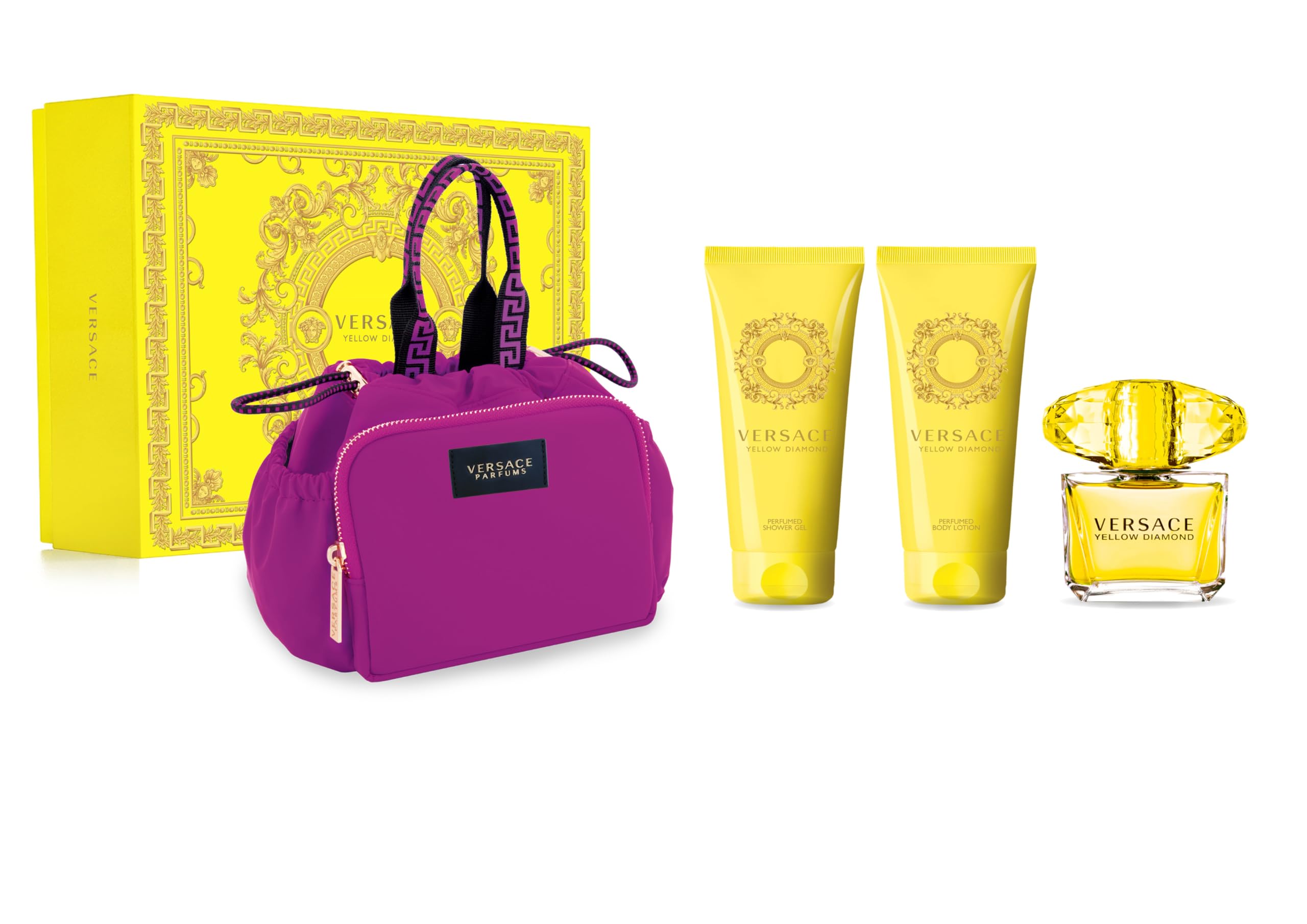 GIFT SET - VERSACE YELLOW DIAMOND 3OZ "4PCS" (WITH HARD BOX) WOMEN