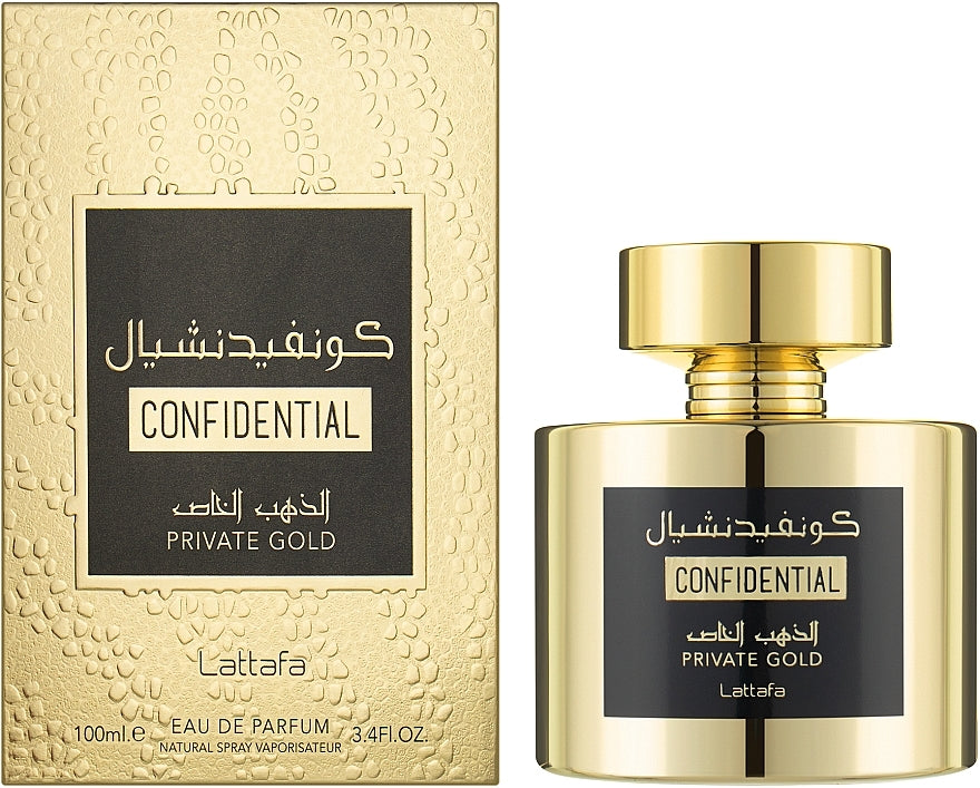 LATTAFA "CONFIDENTIAL GOLD" 3.4 OZ
