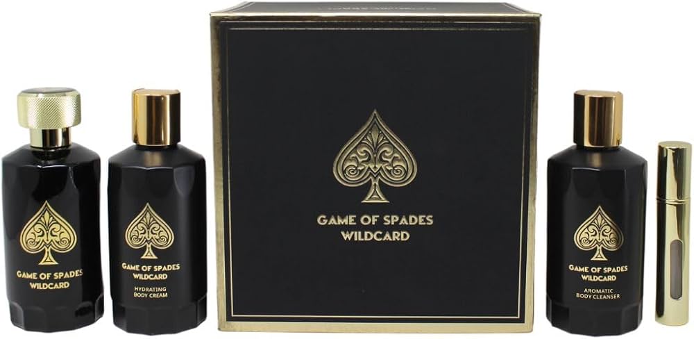 GIFT SET GAME OF SPADE WILDCARD 3.4OZ+B/C+S/G+ATOMIZER